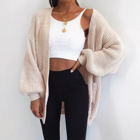 Loose Knitted Sweater Cardigan